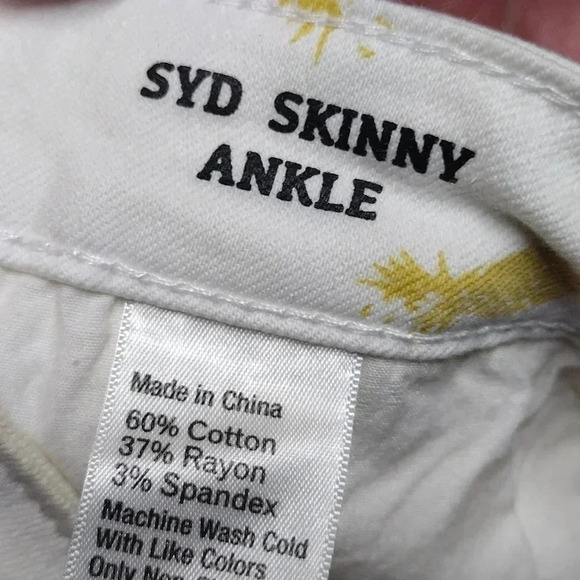 Chip & Pepper Syd Skinny Ankle Pineapple Print Pants Size 31 - Picture 14 of 16